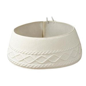 Magideal - Falda De De Navidad Tejida Para Fiestas, Adorno Navideño, Decoración De Granja Para El Hogar, Festivales, Cubierta Decorativa Para Base De