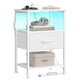 thumbnail image 1 of Mesita de noche SONGMICS ULGS301WH01S con luces LED blanca, 1 of 6