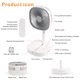 thumbnail image 5 of Ventilador de pedestal Magesh plegable con batería recargable de 7200 mAh, 5 of 6