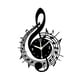 thumbnail image 3 of Reloj de Pared Decorativo con Símbolo Musical Nota Elegante en Acrílico Ornamento Artístico Creativo Adecuado para Sala de Estar Dormitorio Oficina Re 237 cm x 30 cm, 3 of 5