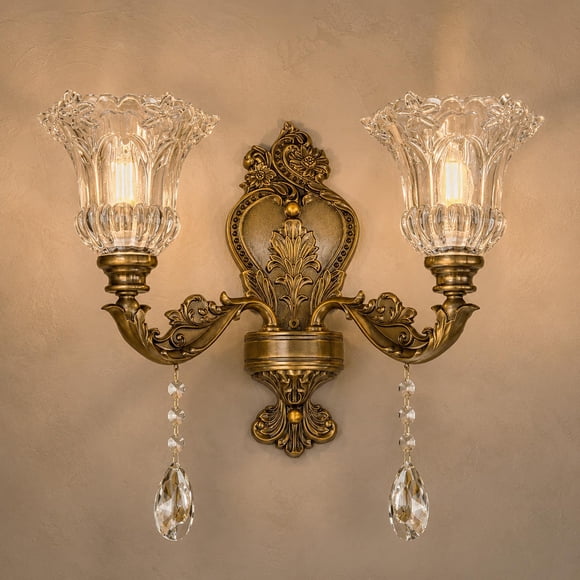 Aplique de pared MIXL 36 cm dorado 2 luces 3000 K 110‑120 V