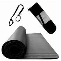 Madokin - Mat Yoga Colchoneta Ejercicio Grueso 10Mm Bolso Y Correa Color Negro