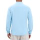 thumbnail image 3 of INSPIRE CHIC Estilo Camisa de Negocios de Lino de Color Sólido con Cuello Mao y Mangas Largas para Hombre L Azul Claro, 3 of 6