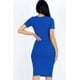 thumbnail image 3 of Vestido Midi Ajustado De Canalé Azul, 3 of 5