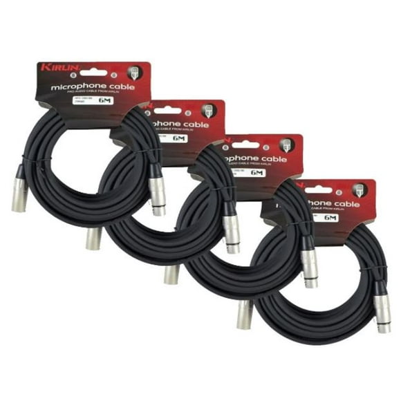Pack 4 cable Microfono Serie c Xlr6M Kirlin Mpc4-280-6