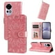 thumbnail image 1 of Funda tipo cartera FOXDOCK para Huawei Nova 14 , diseño girasol en relieve, cuero PU, cierre magnético, soporte y tarjetero, 1 of 5