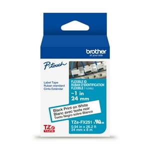 Cinta De Etiquetas Brother Original P-Touch Tzefx251 24 Mm X 8 M