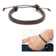 thumbnail image 2 of Pulsera cuero trenzado ajustable hombre, 2 of 3