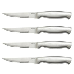 Oster - Set Cuchillos Serrucho Acero Inoxidable Baldwyn 4 Piezas Gris