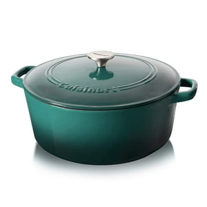 Cuisinart - Cazuela Chefs Classic Hierro Fundido Esmaltado 7 Litros Verde Azulado