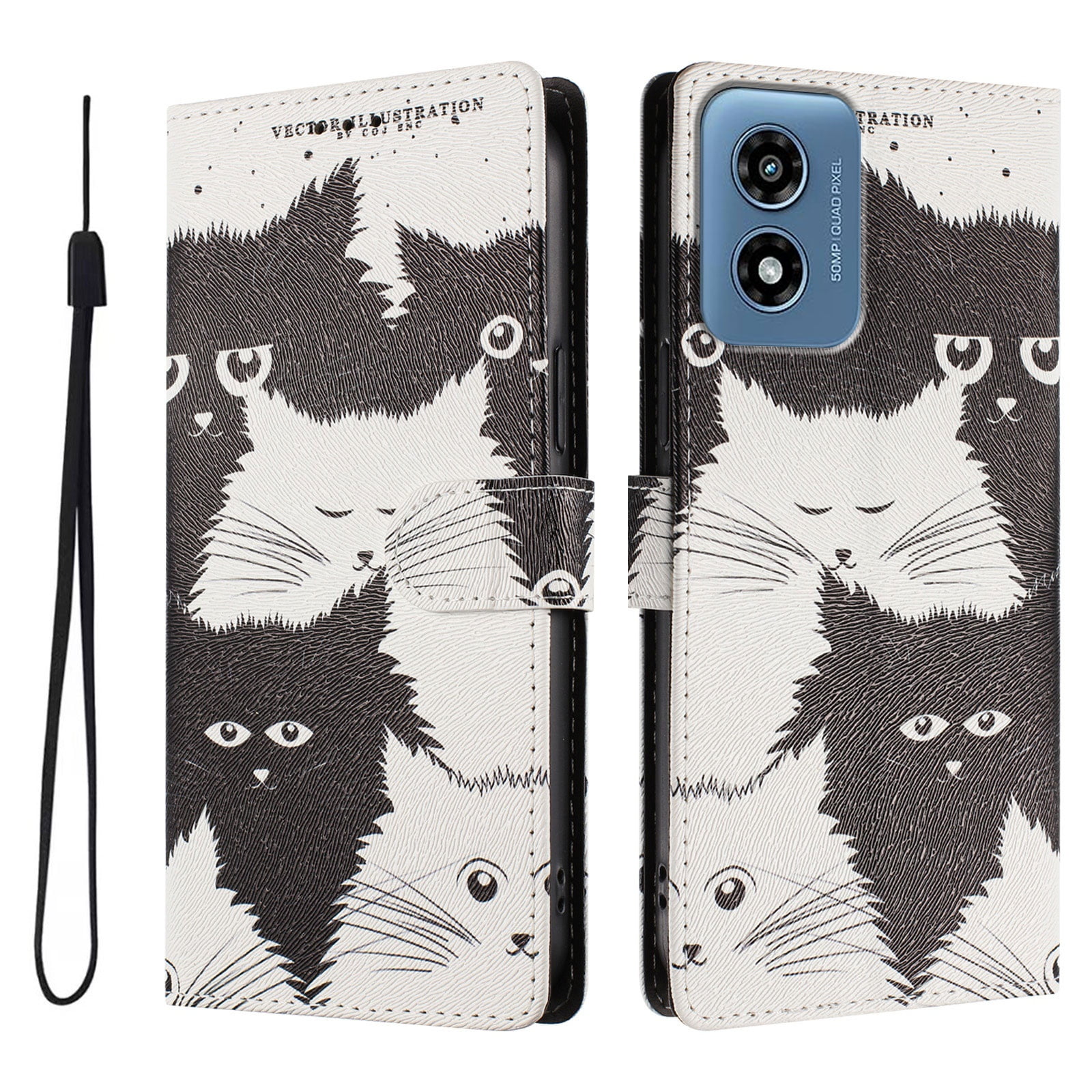 Foxdock Funda Tipo Cartera Para Motorola Moto G Play 4g 2024 Con Soporte Y Correa – Diseño De Patrones Lindos