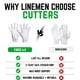 thumbnail image 5 of Guantes de línea Cutters Force 6.0 blanco talla L, 5 of 6