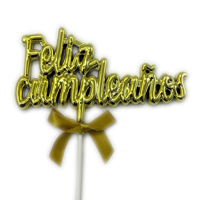 Genérico - Deco Torta Fc 3D Dorado X1 Uni