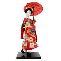 Bothyi - Decoración De Estante De Muñecas De Kimono Artesanal De Geisha Japonesa De 12 Pulgadas