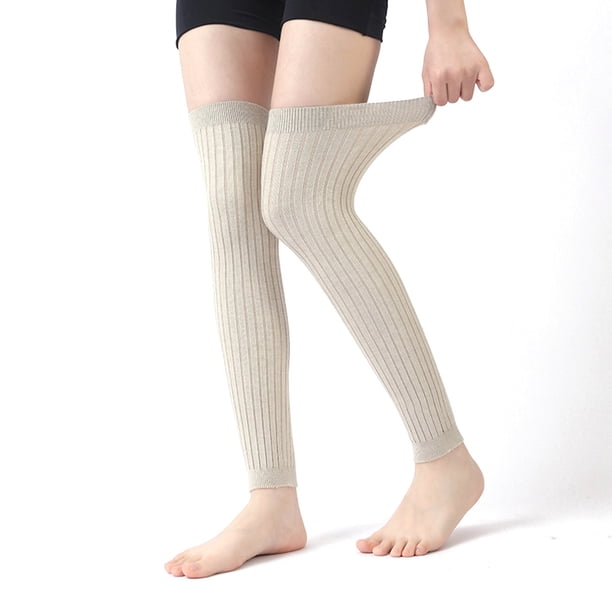 Calentadores de rodilla de invierno, calentadores de piernas de punto, rodilleras cálidas de punto, rodilleras para artritis, rodilleras para ciclismo y esquí.