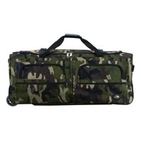 Bolsa De Lona Rodante Rockland Camo Con Ruedas Extra Grandes