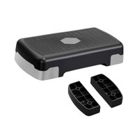 Ioensy - Stepper Aeróbico Ajustable Para Entrenamiento De Fuerza En El Gimnasio, Color Gris Y Negro