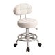 thumbnail image 1 of Taburete SPA Con Respaldo Con Ruedas Giratorio Con Reposapiés Taburete De Bar Elevador Beige, 1 of 5