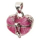 thumbnail image 3 of Collar Con Colgante De Urna De Recuerdo De Cremación Que Se Puede Abrir Con Esmalte De Corazón, Color Rosa, 3 of 3