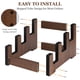 thumbnail image 4 of Soporte para guitarra EAMC XHXX de 3 soportes, madera color nogal, 4 of 7