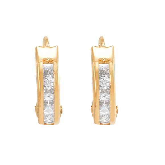 Aros Brilliance Fine Jewelry Oro Amarillo 10K Circonia Cúbica