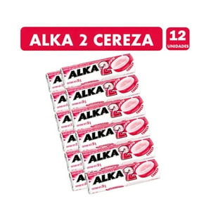 Arcor - Alka 2- Caramelos Con Sabor A Cereza (Caja Con 12 Unidades)