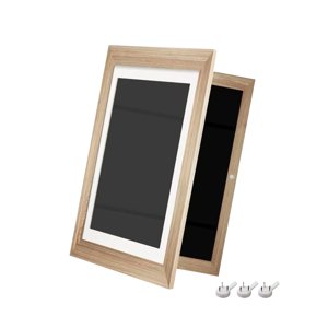 Magideal - Marcos De Ilustraciones Para Niños, Marcos De Exhibición De Arte, Marcos De Arte Para Niños De Madera Montados En La Pared, Apertura Frontal Para El T Color Madera