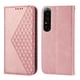 thumbnail image 4 of Funda Flip FOXDOCK para Sony Xperia 1 V , Estilo Billetera con Diseño Rombo, Correa de Mano y Soporte, Uso Diario, 4 of 6
