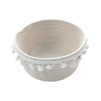 Magideal - Canasta De Almacenamiento Tejida A Mano Cesta De Almacenamiento Redonda Regalos De Cumpleaños Cesta De Picnic De Múltiples Canastas De Bocadillos Para 20Cmx10Cm