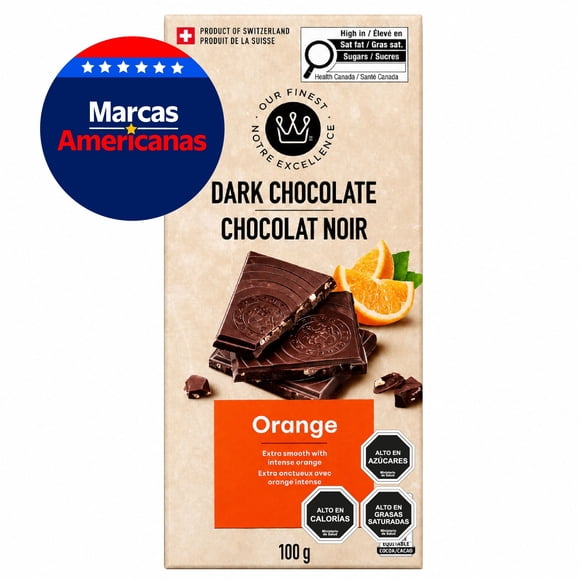 Chocolate Amargo con Piezas de Naranja Confitada, 100 g