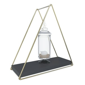 Vekka Home - Repisa Triangular Golden Black 25X10X25Cm