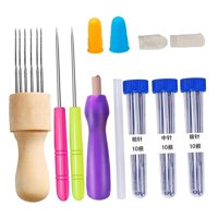 Magideal - Herramienta De Fieltro Con Aguja, Bolígrafo Para Bordar, Punzón, Aguja De Varios Tamaños, Portátil, Fácil De Usar, Bordado De Lana Para Manualidades,
