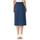 thumbnail image 3 of INSPIRE CHIC Falda Midi de Algodón y Lino para Mujer Casual con Abertura Trasera de Cintura Alta con Bolsillos XS Azul Oscuro, 3 of 6