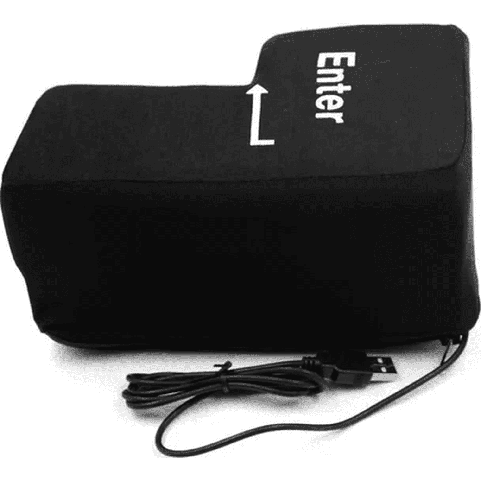 Genérico - Tecla Enter Gigante Antiestrés Usb Almohada Negro