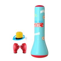 Magideal - Saco De Boxeo Para Niños, Juguete De Boxeo Inflable, Saco Pesado Para Niños Y Niñas, Equipo De Boxeo Con Guantes De Boxeo Para Practicar Taekwondo. 120Cm