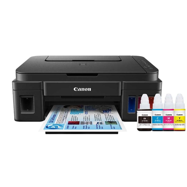 Impresora Multifuncional Inyección Térmica de Tinta Pixma G3110 Wifi Negro + Set de Botellas