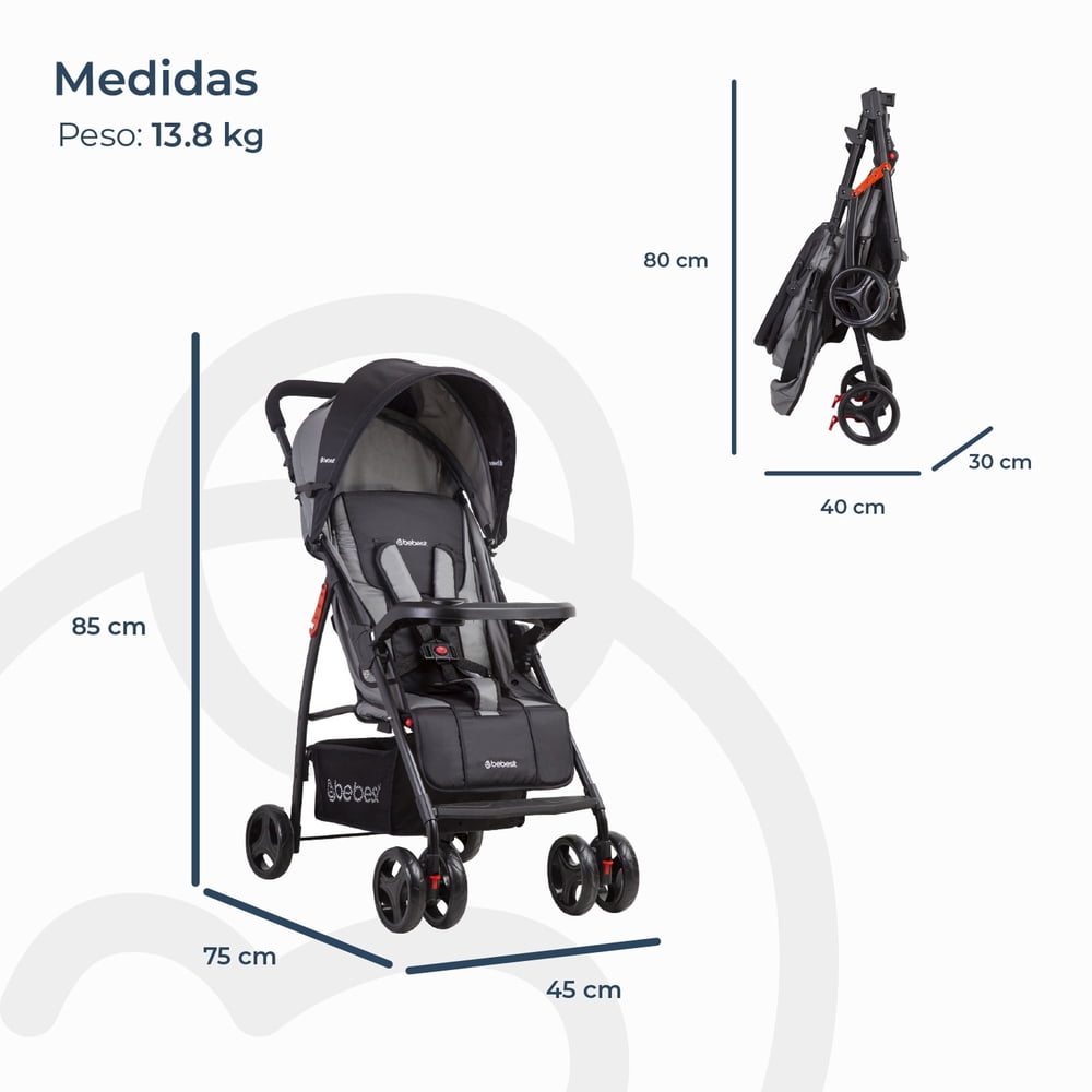 Bebesit Summer Travel System Gris, foto 4