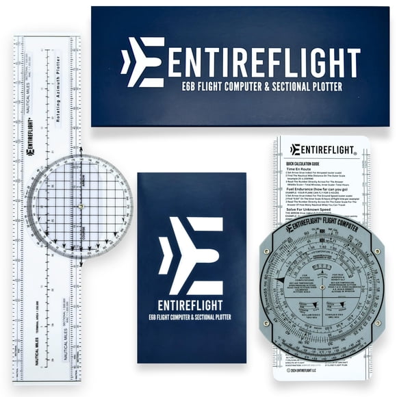 Computadora de Vuelo EntireFlight E6B y Kit de Trazador de Aviación