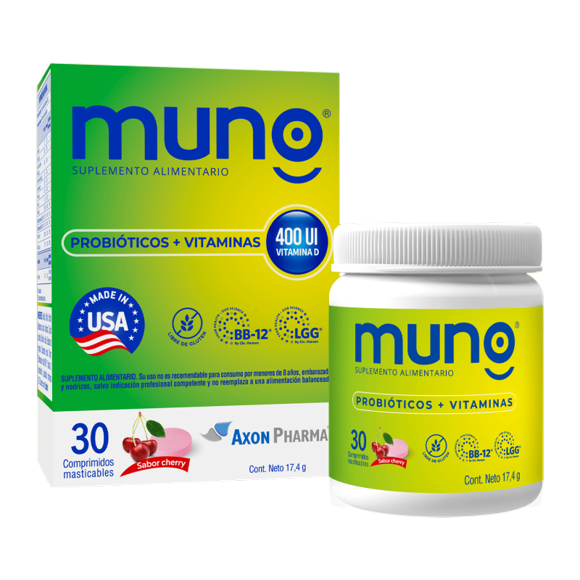 Muno Probioticos + Vitaminas 30 Comprimidos