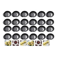 Genérico - Pack X24 Moldes Tartaleta Desmontable Tarta Individual 8Cm