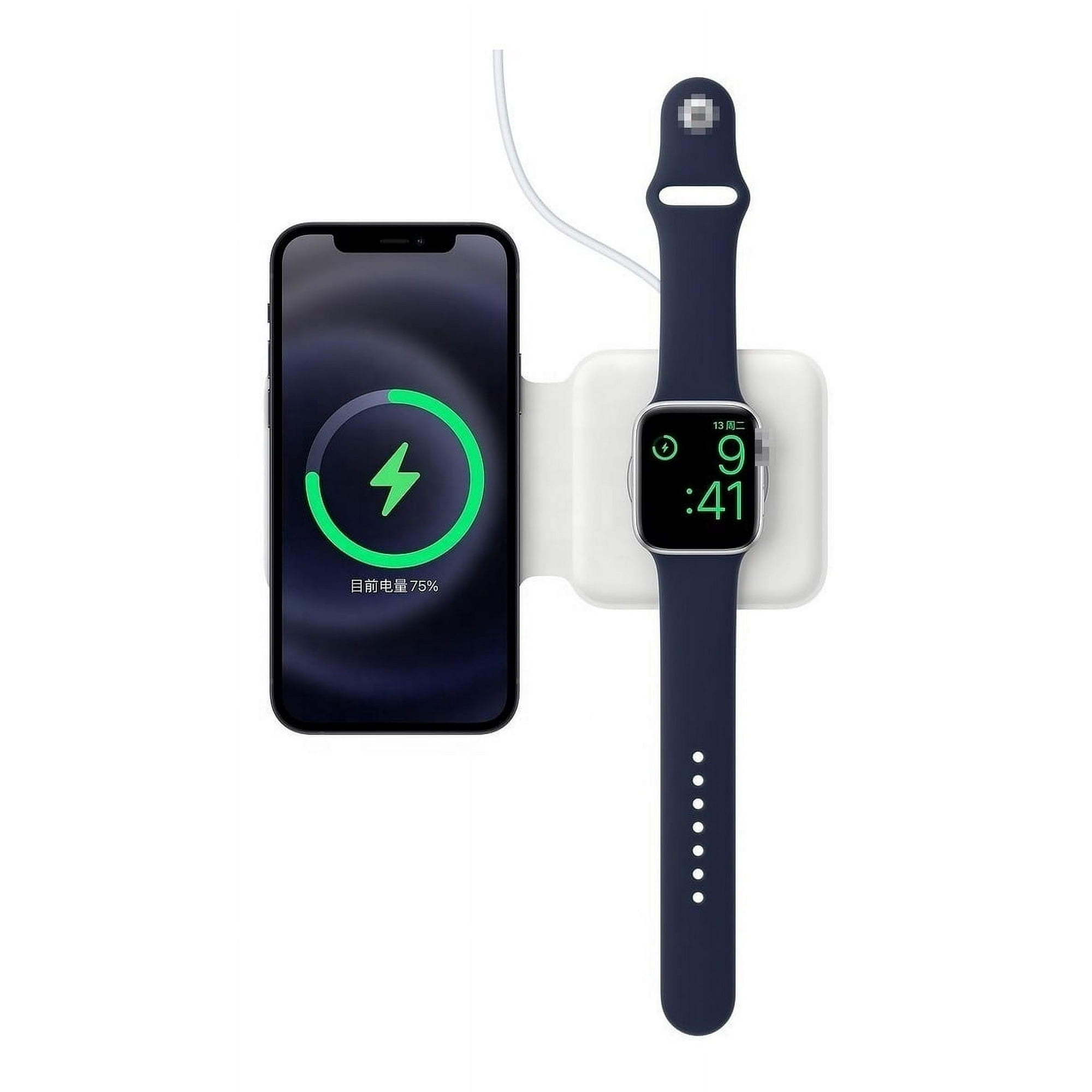 Genérica - Cargador Inalámbrico Para Iphone Magsafe 2en1 Dual 15w