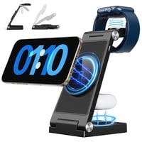 Estación De Carga Rynd 2024 Magnética Inalámbrica Mag-Safe 3 En 1