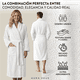 thumbnail image 3 of Bata De Baño Microfibra Absorbente Suave Unisex Seca Rapido Blanco, 3 of 10