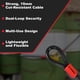 thumbnail image 3 of Cable de seguridad Trimax TDL815 Trimaflex de doble bucle de 8 pies x 15 mm, 3 of 7