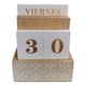 thumbnail image 2 of Adorno Calendario Decorativo Oficina Fecha Dinamico 9pcs Beige, 2 of 3