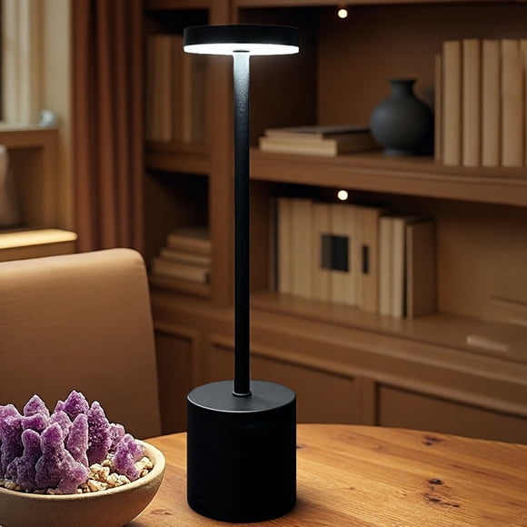 Lámpara de escritorio LED con control táctil metal negro