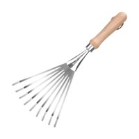 Ioensy - Rastrillo De Jardín Rastrillo De Jardín De Metal Ligero Y Resistente Para Limpieza De Jardines Y Césped