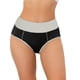 thumbnail image 1 of INSPIRE CHIC Ropa interior femenina de cintura alta con control de abdomen, braga de bloques de color negro M, 1 of 4