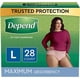 thumbnail image 1 of Ropa interior para incontinencia Depend FIT-FLEX para mujer, talla grande, 28 unidades, 1 of 8