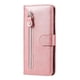 thumbnail image 2 of Funda tipo cartera para Samsung Galaxy S25 Edge con bolsillo con cremallera y ranuras para tarjetas – Función de soporte Rosa, 2 of 5